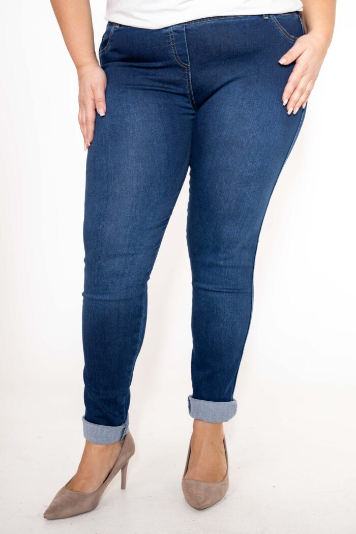 Spodnie Jeans rurki guma w pasie - obrazek 1