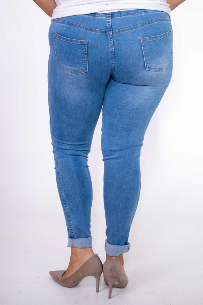Spodnie Jeans rurki guma w pasie - obrazek 4