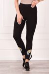 Legginsy czarne nadruk motylek