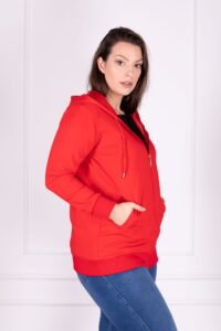 Bluza z kapturem jednokolorowa
