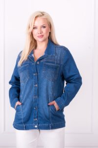 Kurtka jeansowa z cyrkoniami