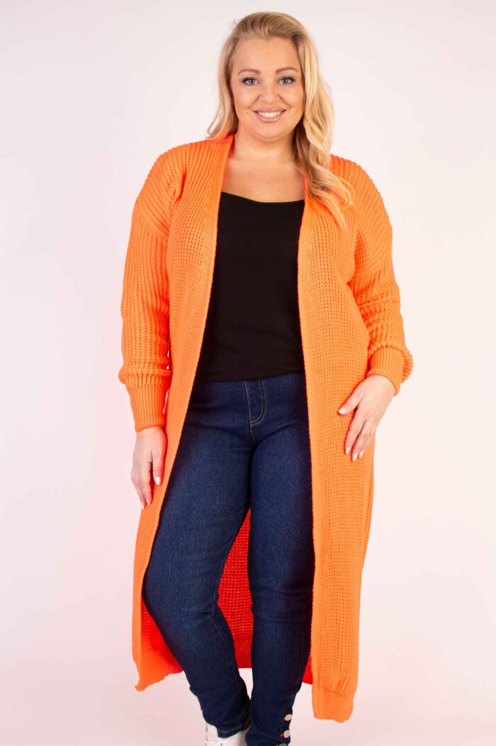 Długi kardigan splot - obrazek 3