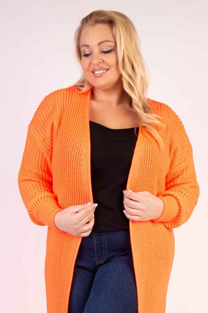 Długi kardigan splot - obrazek 4