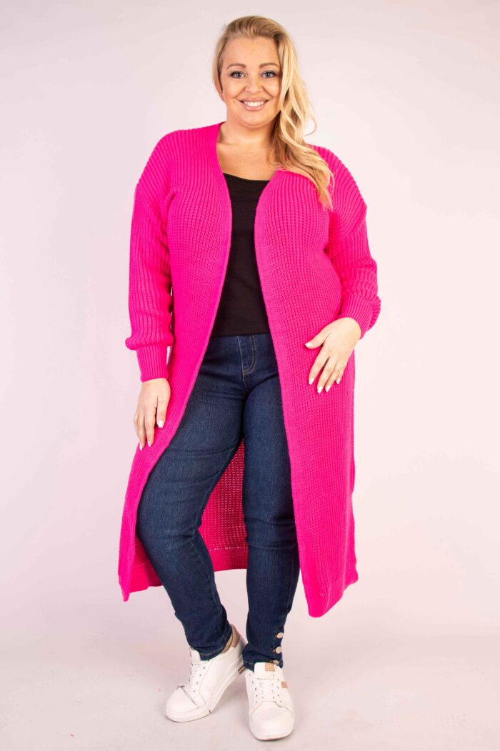 Długi kardigan splot - obrazek 7