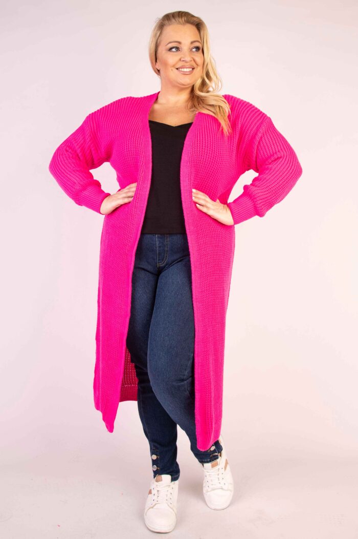 Długi kardigan splot - obrazek 8