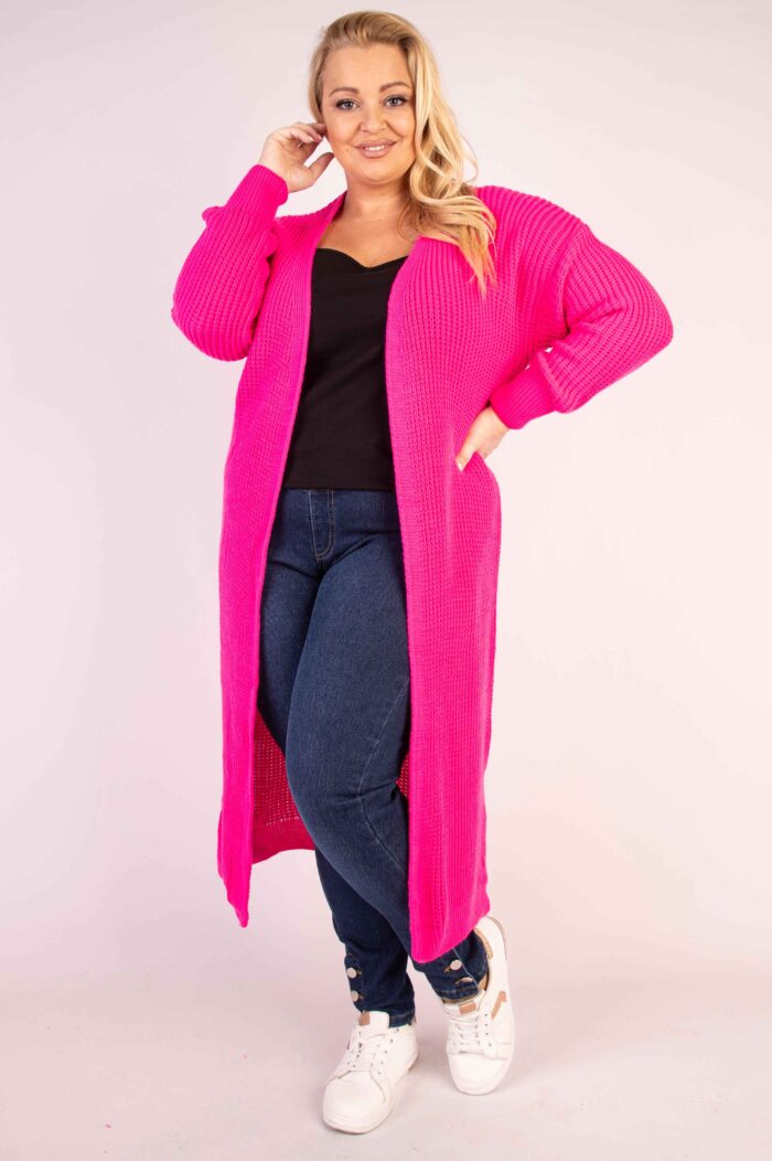 Długi kardigan splot - obrazek 9