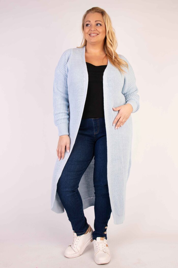 Długi kardigan splot - obrazek 10