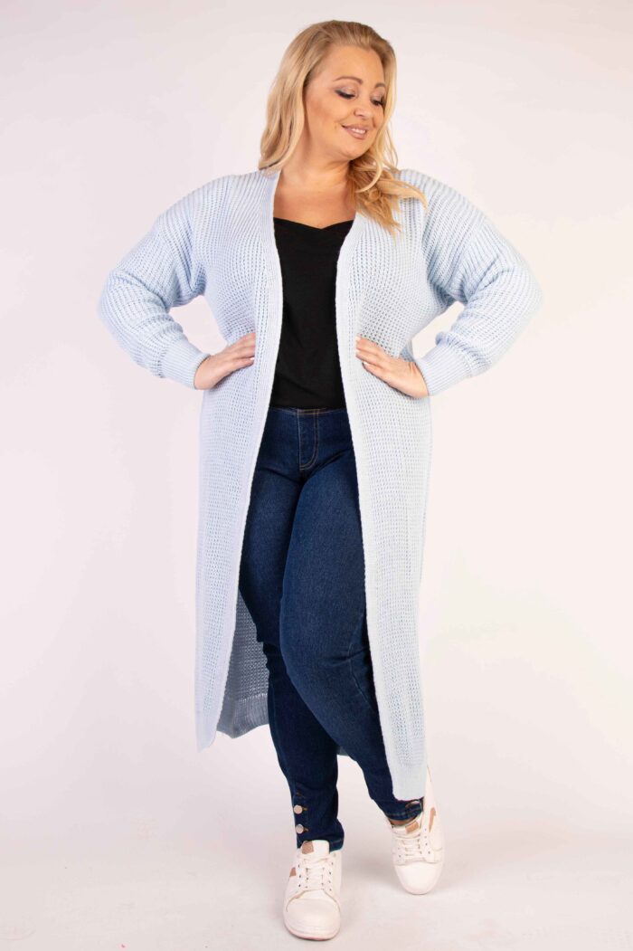Długi kardigan splot - obrazek 12