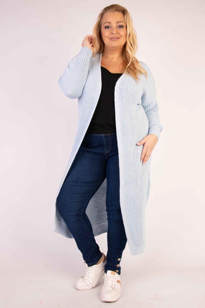 Długi kardigan splot - obrazek 13