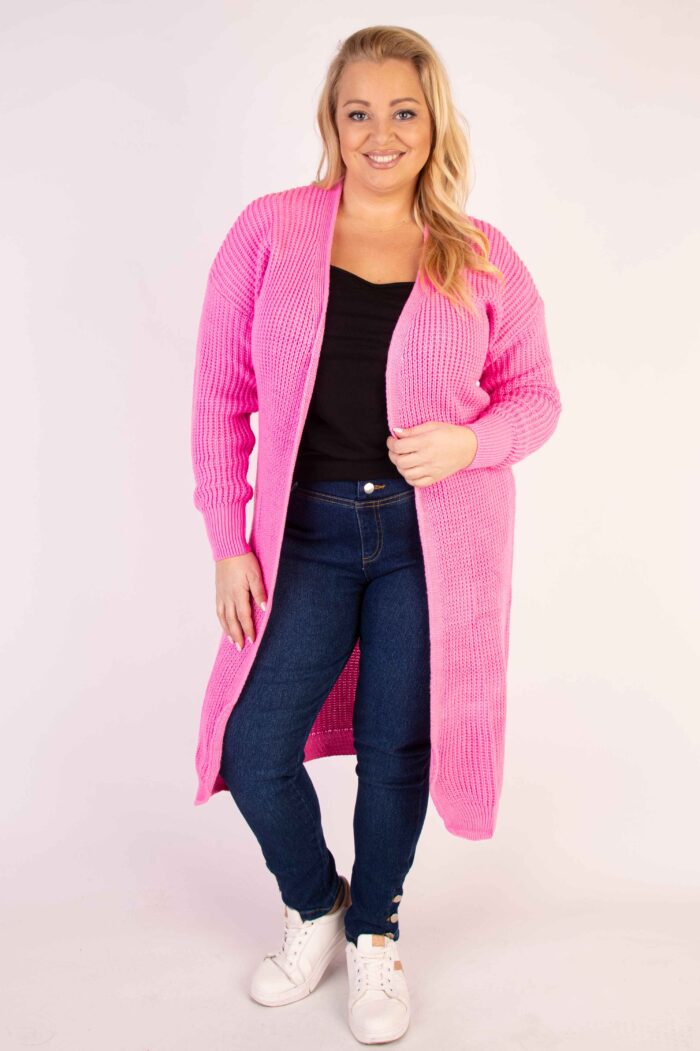 Długi kardigan splot - obrazek 14