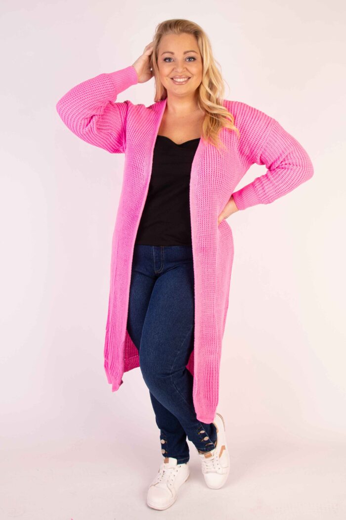 Długi kardigan splot - obrazek 15