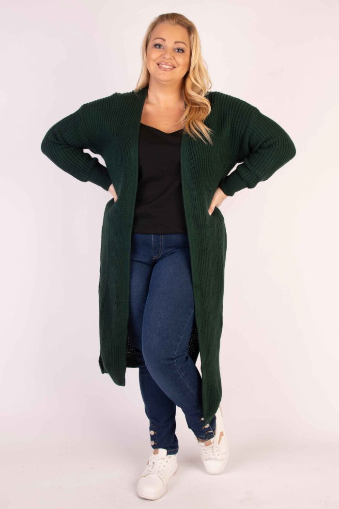 Długi kardigan splot - obrazek 23