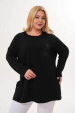 Sweterkowa Tunika z kieszonką - obrazek 4