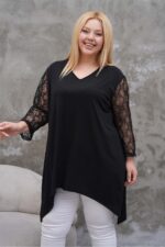 Bluzka z Długim Rękawem i Dekoltem w Serek - obrazek 6