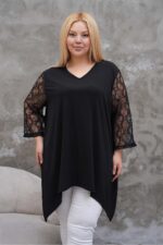 Bluzka z Długim Rękawem i Dekoltem w Serek - obrazek 11