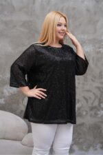 Elegancka  Tunika 3/4 rękawem - obrazek 2