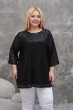 Elegancka  Tunika 3/4 rękawem