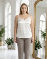 Satynowy top damski na ramiączkach